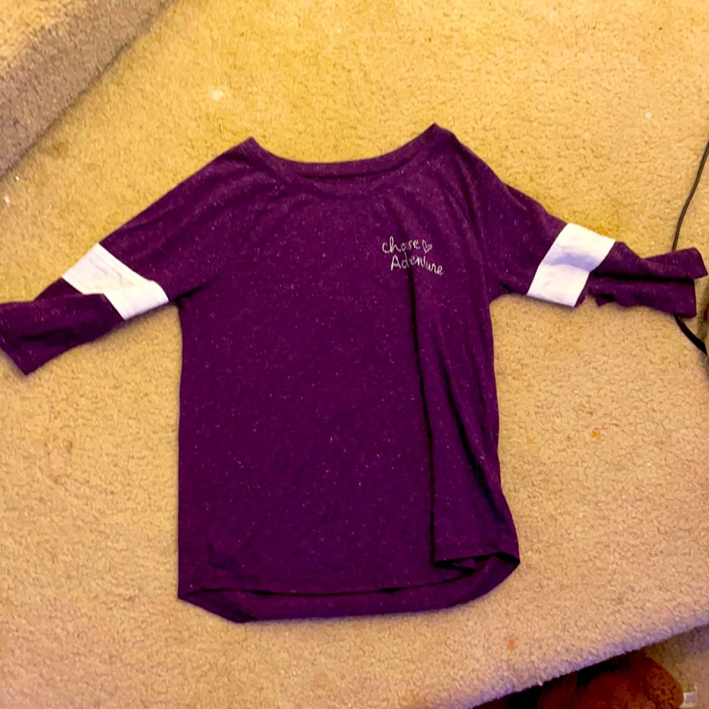 A half cut long sleeve t-shirt